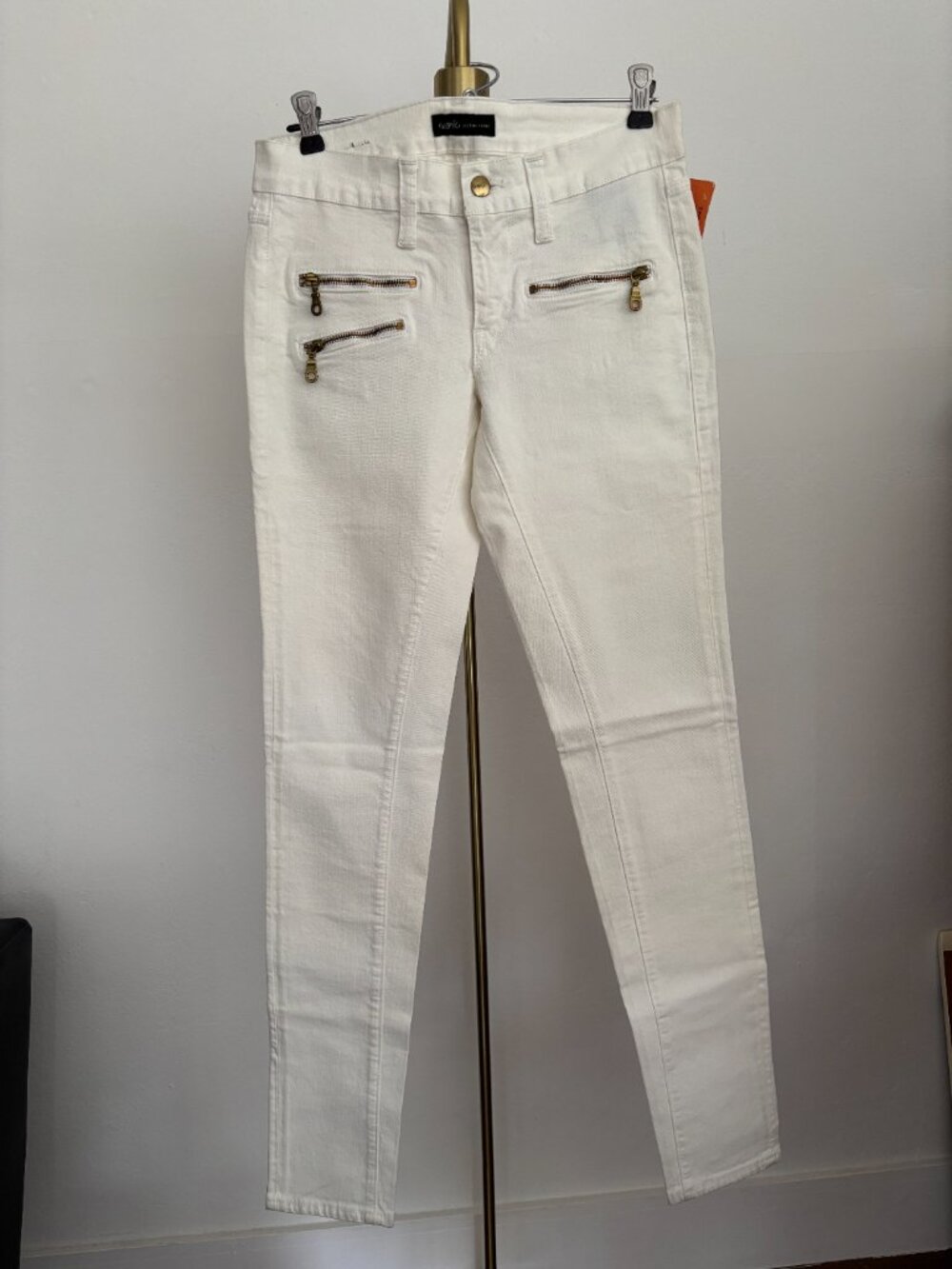 NWT Work Custom Denim Jeans White Skinny Jeans Size 27